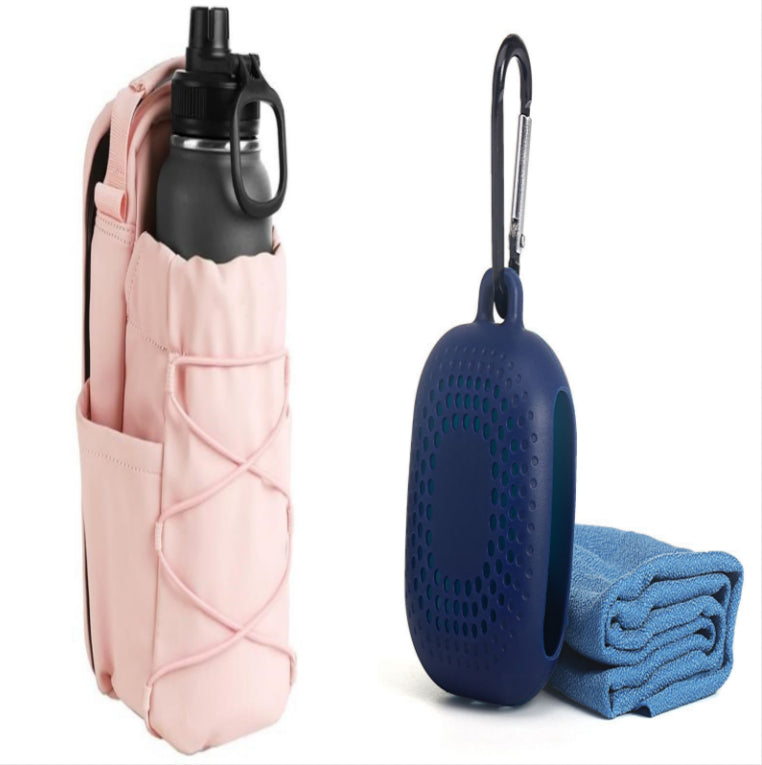 Magnetic Gym Sling Bag with Water Bottle Holder