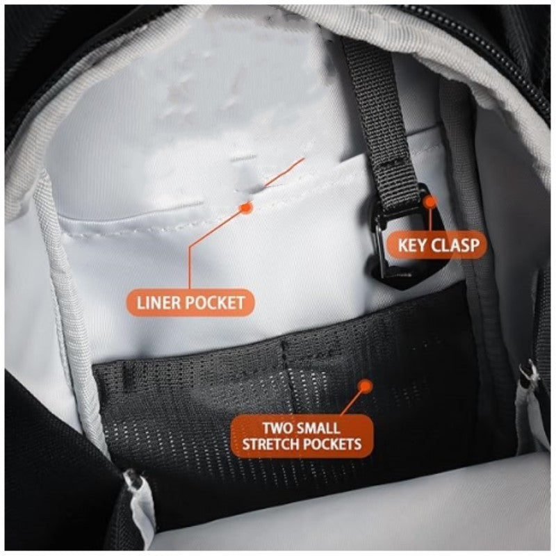 Magnetic Gym Sling Bag with Water Bottle Holder