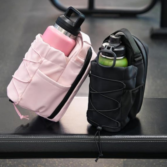 Magnetic Gym Sling Bag with Water Bottle Holder